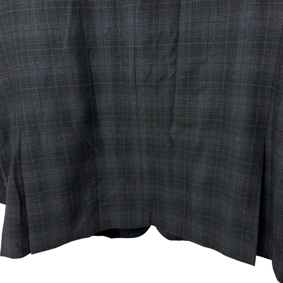 Calvin Klein Men’s Plaid Blazer Blue Two Button Wool Sport Coat Jacket Size 44R - Picture 2 of 10